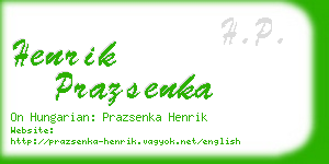 henrik prazsenka business card